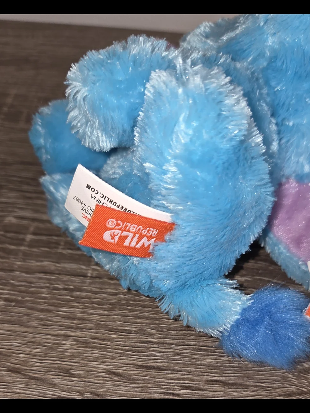 Wild Republic Plush Baby Blue Purple Elephant w/Sparkle Eyes 5